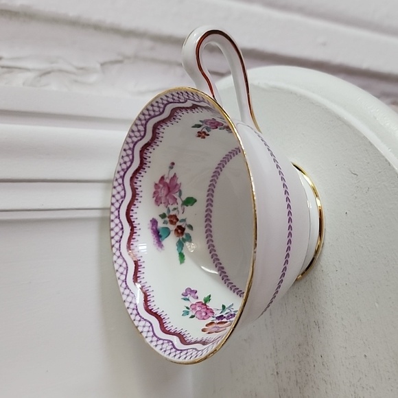 Copelands Grosvenor Teacup and Saucer, English Bone China Cups, Antique Tea Cups - Picture 3 of 8